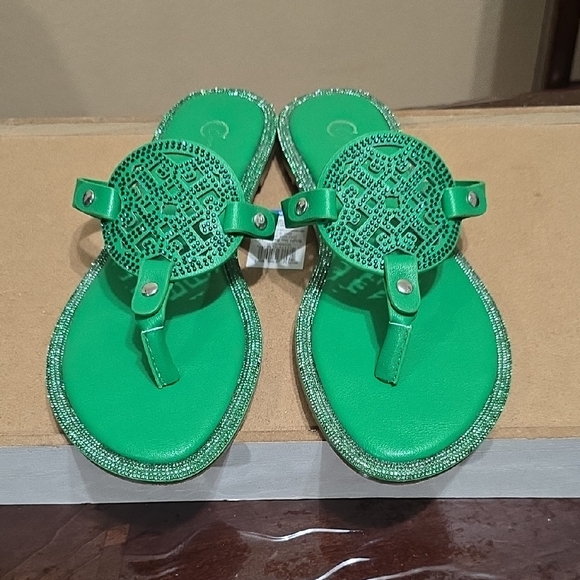 Comfort EST.1946 Shoes - Elegant Green Women's Sandals with Embellishments